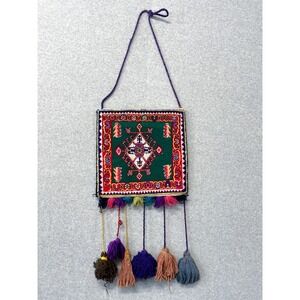 Vintage Kilim Tote Bag Carpet Saddle Shoulder Antique Hippie Tribal Retro Boho